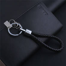 New 1Pcs Keyfob Car Keyring Keychain Gift Men Fashion PU Leather Key Chain Ring For Men 2024 - buy cheap