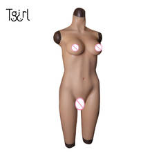 Tgirl d copo feminino formas de mama silicone fullbody calças para crossdress transgênero drag queen 2024 - compre barato