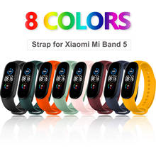 Gosear 8PCS Bracelet Smartwatch Wristband Strap for Xiaomi Mi band 5 Miband 5 Band5 Sports Smart Watch Replacement Supplies 2024 - buy cheap