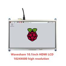 10,1 дюймовый резистивный сенсорный ЖК-экран, 1024 × 600, HDMI,IPS, поддерживает Raspberry Pi/PC, управление подсветильник кой + Низкое энергопотребление 2024 - купить недорого