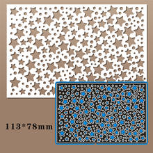 Moldes de corte de metal estrela retângulo para cartão diy, estêncil de papel para scrapbooking, artesanato, álbum, modelo 113*78mm 2024 - compre barato