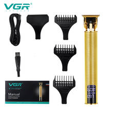 VGR-cortadora de pelo eléctrica para hombre, Afeitadora eléctrica recargable, máquina de corte de pelo para Barbero y barba 2024 - compra barato