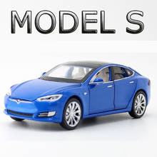 Новинка 1:32 Tesla модель S модель автомобиля из сплава Литые и игрушечные автомобили Бесплатная доставка Детские игрушки для детей Подарки Игрушка для мальчиков 2024 - купить недорого