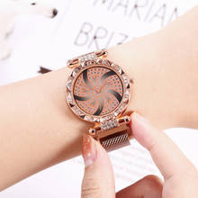 Luxury Women Watch Magnet Steel Mesh Fashion Diamond Ladies Watch Women Rose Gold Watches Rhinestone Bracelet Wrist Watch Clock 2024 - buy cheap