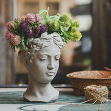 Maceta de cerámica para retrato creativo, Estatua de la Diosa Venus, arreglo de flores, florero de arte Vintage, decoración del hogar, tarro moderno 2024 - compra barato