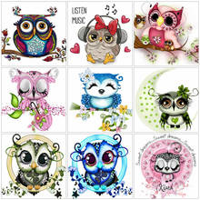 AZQSD Diamond Painting Owl Full Square/Round Drill Diamond Embroidery Cartoon Animal Needlework Home Decor Cross Stitch Kits 2024 - buy cheap