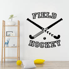 Pegatina de pared de vinilo de Hockey deportivo, papel tapiz decorativo para sala de estar, empresa, escuela, oficina, calcomanías decorativas 2024 - compra barato