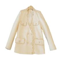 CHICATWILL New Winter Elegant Women Tweed Blazers Fashion V-Neck OL Jackets Top Outerwear Drop Free Shipping 2024 - buy cheap