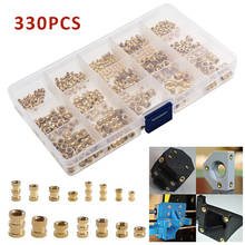 330pcs M2 M3 M4 M5 Brass Insert Round Female Thread Knurled Tools Parts Easy Storage And Carrying 2024 - buy cheap