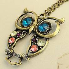 Fashion Jewelry Vintage Cute Owl Pendant Necklace Retro Hollow Carved Sweater For Women Long Chain Necklace Hot Drop Shipping 2024 - buy cheap