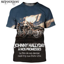 Johnny hallyday t camisas homem/mulher nova moda legal 3d impresso t-shirts estilo casual tshirt streetwear topos dropshipping 2024 - compre barato