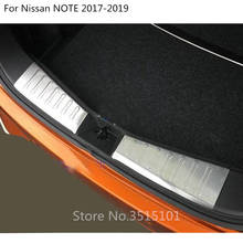 Cubierta exterior interior del coche, parachoques trasero, tira de Pedal, placa embellecedora, umbral, para Nissan NOTE 2017, 2018, 2019, 2020 2024 - compra barato