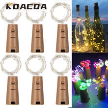 10/20/30LEDs Silver Wire Fairy Garland Wine Bottle Lights Stopper Battery Powered LED string Lights Holiday Wedding Party Decor 2024 - buy cheap