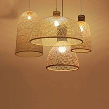 Bamboo Art Pendant Lights Wood Wicker Chinese Pendant Lamp Suspension Home Indoor Dining Cafe Room Kitchen Fixtures Luminaire 2024 - buy cheap