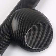 TSAUTOP Size 1.52x28m air bubbles free 4d carbon film car vinyl wrap black 4D01 2024 - buy cheap