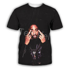 Tessffel-camiseta unissex com estampa 3d rapstar, 2pac, moda harajuku, manga curta, hip-hop, roupa estilo-6 2024 - compre barato