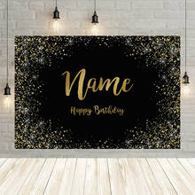 Custom Background for Photo Studio Gold Glitter Birthday Party Wedding Cake Table Black Decoration Banner Backdrops Photocall 2024 - buy cheap