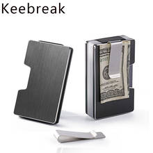 Keebreak RFID Slim metal solid Man Wallet Rubber Band Thin Mens Purse Card Holder Cash small Money Bag high quality Men Wallets 2024 - buy cheap