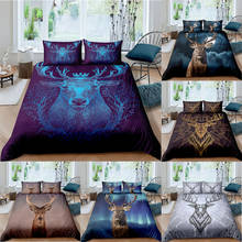 3D Deer Bedding Set 2/3 Pcs kids Adult Printed Duvet Cover Animal Comforter Soft Twin Single Full Queen King Size Bed Bedspread 2024 - buy cheap