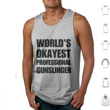 Camisetas sin mangas con estampado de Gunslinger, camisetas sin mangas de algodón 100%, estilo Gladiador, Punisher, color azul, 300 2024 - compra barato