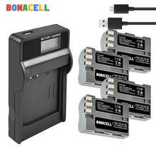 Bonacell-Batería de EN-EL3E de 2000mAh para cámara, cargador LCD para Nikon D300S, D300, D100, D200, D700, D70S, D80, D90, D50 2024 - compra barato