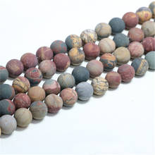 Natural Round Beads Matte Picasso Loose Bead 4/6/8/10mm for  DIY Jewelry Making Bracelet Accessories 2024 - buy cheap