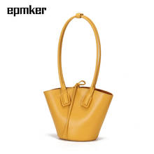 Epmker Mini Handbags for Women 2020 Genuine Leather Luxury Designer Bucket Bag Small Ladies Hand Bags Purse Clutch Composite Bag 2024 - buy cheap