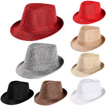 Sombreros de sol Unisex, sombrero de paja de playa para hombre y mujer, protección UV, sombrero de paja para el sol, Jazz Sour, sombrero de vaquero, gorra de gángster 2024 - compra barato