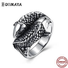 GOMAYA Stainless Steel Men's Ring Titanium Creative Personality Rings Snake Fashion Jewelry New Send Friends Cool Gifts Hot Sale 2024 - buy cheap