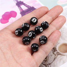 50pcs/lot Black Acrylic Billiards Shape Round Beads Beaded Accessories Spacer Loose Beads For DIY Jewelry Making Findings 2024 - buy cheap