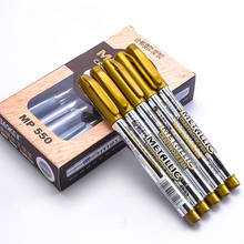 BAOKE Metalli Permanent Paint Marker Pens Waterproof Gold Silver for Drawing Greeting Card Postcard Marker Craftwork Pen 2024 - buy cheap