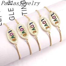Pulseira linda com faixa de arco-íris, 5 peças bracelete com faixas para mulheres namorados presente joias 2024 - compre barato