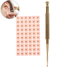 Ear Care Massage Brass Acupuncture Points Detector Ear Acupuncture Needle Patch Probe+60Pcs Magnetic Therapy Ear Seeds Stickers 2024 - buy cheap