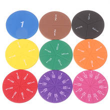 51Pcs EVA Round Shape Circular Mathematics Fractions Counting Teaching Tool Kids Early Learning Education Math Toys 2024 - buy cheap