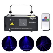 DMX 450mw Blue Beam Light Laser DPSS Stage Effect Lighting Scanner 8CH Remote For DJ Home Party Disco Show Projector Lights Lamp 2024 - buy cheap