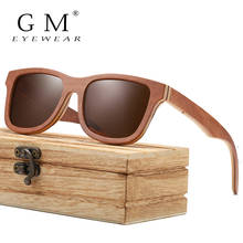 GM Skateboard Wood Sunglasses Men Women Handmade Natural Wooden Polarized Sunglasses New With Creative Wooden Gift Box S832 2024 - buy cheap