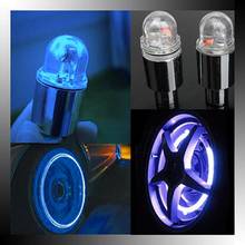 Luces para bicicleta con pilas, lámpara de rueda con Motor de rueda, válvula de neumático de coche, LED azul, 1 par 2024 - compra barato