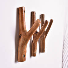 Solid wood tree branch  hook Creative retro log branch Xuanguan door behind the residential wall hanging clothes hook clothes an 2024 - buy cheap