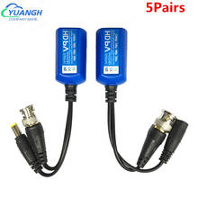 5 Pairs 5MP CCTV Video Balun Coax BNC Video Power Balun Transceiver Connectors to CAT5e 6 RJ45 Connector 2024 - buy cheap