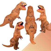 Fantasia inflável para adulto de dinossauro, traje de mascote inflável para homens, mulheres e crianças 2024 - compre barato