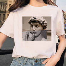 New Michelangelo T Shirt Ulzzang Hands Femme Vintage Women Harajuku Tshirt 90s Aesthetic Female  Grunge Graphic T-shirt 2024 - buy cheap