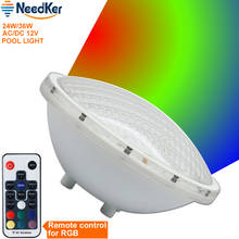 PAR56 LED Swimming Pool Light 24W 36W Leds Spa Lights RGB+Remote 12V Fountain Lamp Warm Cold White IP68 Waterproof Spotlight 2024 - buy cheap