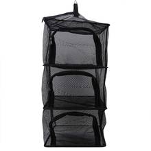 Camping Dry Net, 4 Layer Folding Hanging Mesh Dish Dryer Rack Shelf Food Storage Net Basket For BBQ Tableware, Vegetables 2024 - buy cheap