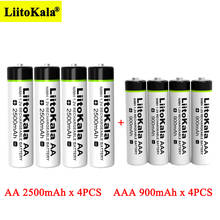 4pcs Liitokala 1.2V AA 2500mAh Ni-MH Rechargeable battery + 4pcs AAA 900mAh for Temperature gun remote control mouse batteries 2024 - buy cheap
