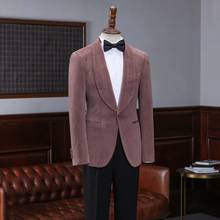 Pink Mans Suits For Wedding Customize Made Blazer Party Suit Dinner Suit Groom Wear Best Man Wear Two Piece Suit(Jacket+Pants) 2024 - buy cheap