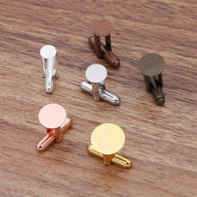 10pcs French Style Cufflink Settings 6mm/8mm/10mm/12mm Blank Round Pad Tray Cabochon Base For DIY Clothes Accessories 2024 - compre barato