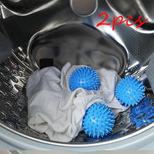 2 pces 6.5cm bola de lavanderia pvc secador bolas reutilizáveis ferramentas limpas de secagem de lavanderia tecido amaciante bola casa roupas limpeza lavagem a seco 2024 - compre barato