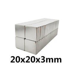 10/20/30pcs 20x20x3 mm Quadrate Permanent Magnets Thickness 3 Neodymium Magnet N35 20x20x3mm Strong Magnetic Magnets 20*20*3 mm 2024 - buy cheap