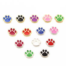New Arrival Mix 10pcs/Lot Golden Silver Dog's Paw Floating Charms  Living Glass Memory Lockets Diy Jewelry 2024 - buy cheap