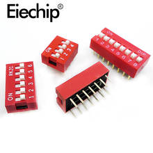 Slide Type Switch Dip Switch Red 2.54mm Pitch Toggle Switch DIP Red 1Pin 2Pin 3Pin 4Pin 5Pin 6Pin 8Pin 10Pin 12Pin 2024 - buy cheap